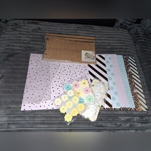 Recollections Chipboard Scrapbook Kit Embellishments Stickers Papers Craft Art